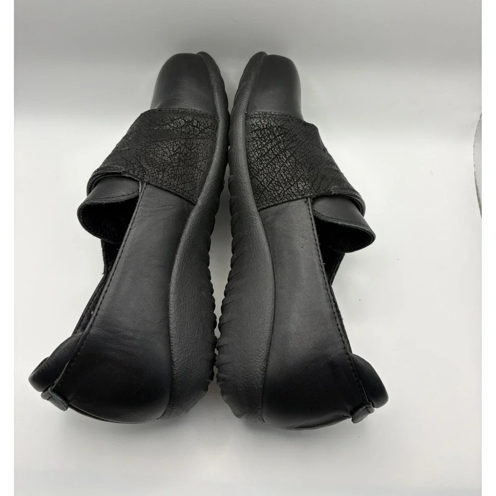 Naot Kirei Black Leather Mary Jane Comfort Shoe Women EU 35 Hook Loop Orthopedic